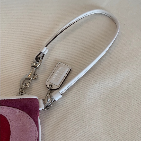 Coach Signature Suede Wristlet - Picture 3 of 9